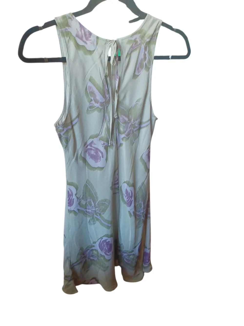 wild fable Green Floral Print Dress with Lavender Accents - Picture 4 of 4